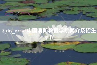 商水中国消防救援学院简介及招生章程