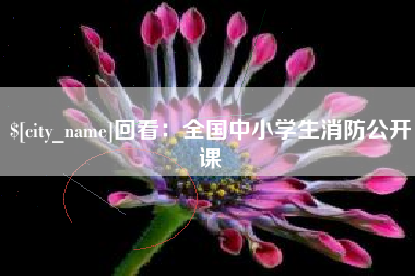 商水回看：全国中小学生消防公开课