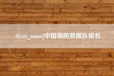 商水中国消防救援队报名