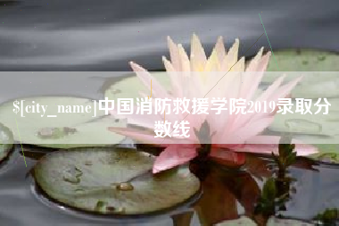 商水中国消防救援学院2019录取分数线