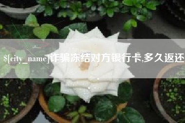 商水诈骗冻结对方银行卡,多久返还