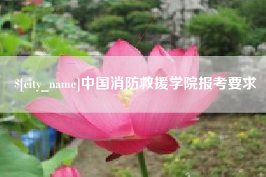 商水中国消防救援学院报考要求