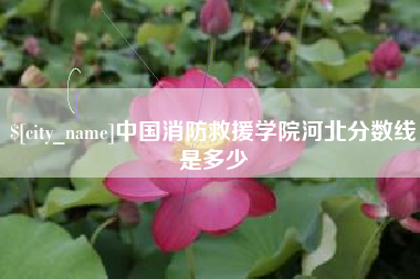 商水中国消防救援学院河北分数线是多少