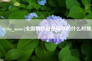 商水全国消防日是每年的什么时候