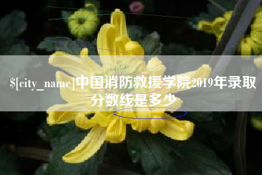 商水中国消防救援学院2019年录取分数线是多少
