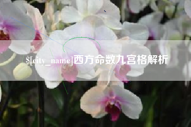 商水西方命数九宫格解析
