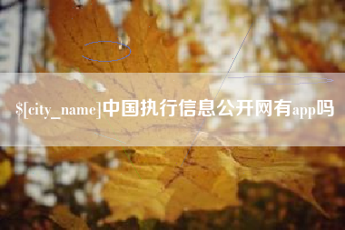 商水中国执行信息公开网有app吗