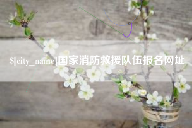 商水国家消防救援队伍报名网址