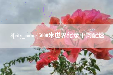 商水5000米世界纪录平均配速