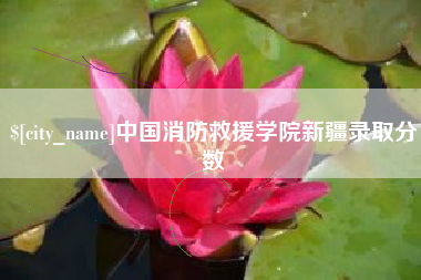 商水中国消防救援学院新疆录取分数