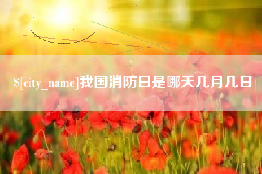 商水我国消防日是哪天几月几日
