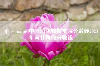 商水中国消防救援学院分数线2023年河北录取分数线