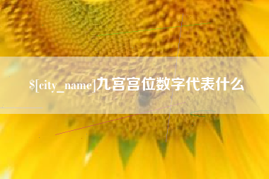 商水九宫宫位数字代表什么