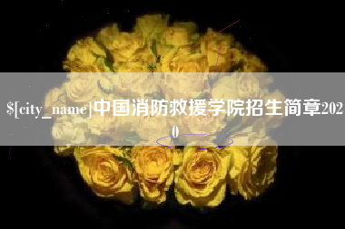 商水中国消防救援学院招生简章2020