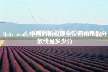商水中国消防救援学院河南录取分数线是多少分