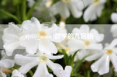 商水数字的九宫格