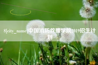 商水中国消防救援学院2019招生计划