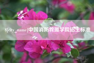 商水中国消防救援学院招生标准