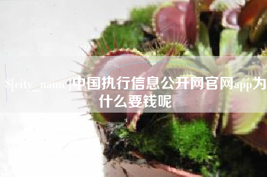 商水中国执行信息公开网官网app为什么要钱呢