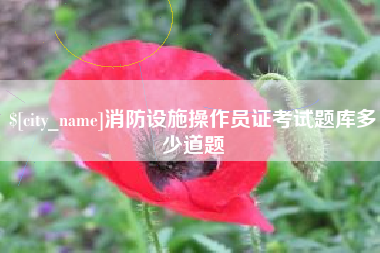 商水消防设施操作员证考试题库多少道题
