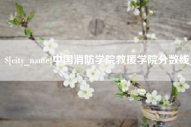 商水中国消防学院救援学院分数线